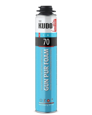 Пена монтажная KUDO, Home 70, профессиональная, 70 л, 1 л, всесезонная, KUPHP10U70